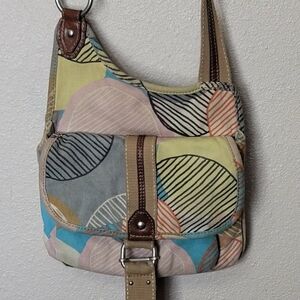 Vintage canvas boho Fossil, crossbody bag